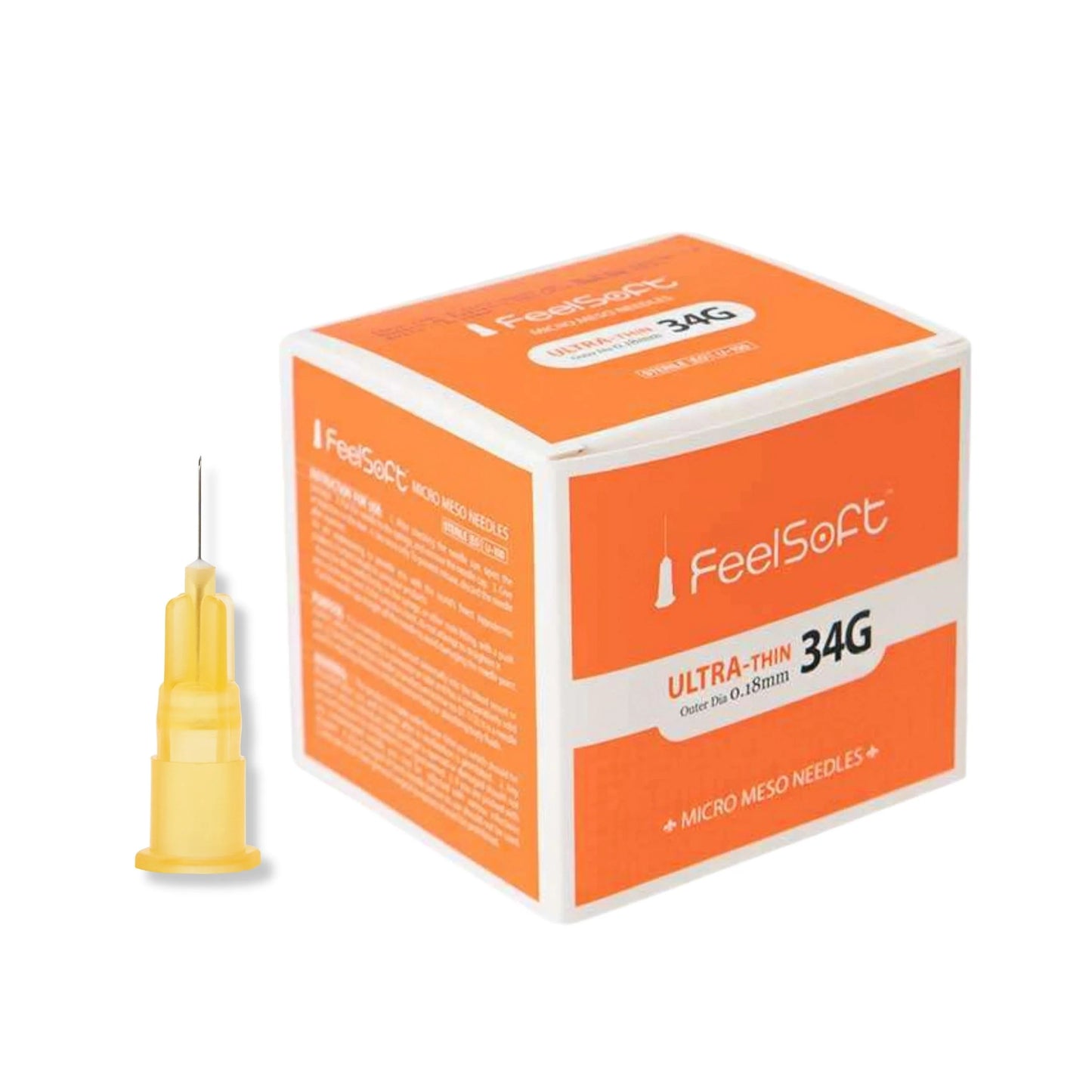 FeelSoft Ultra-Fine Meso Needles (Box of 100) - 34G x 13mm