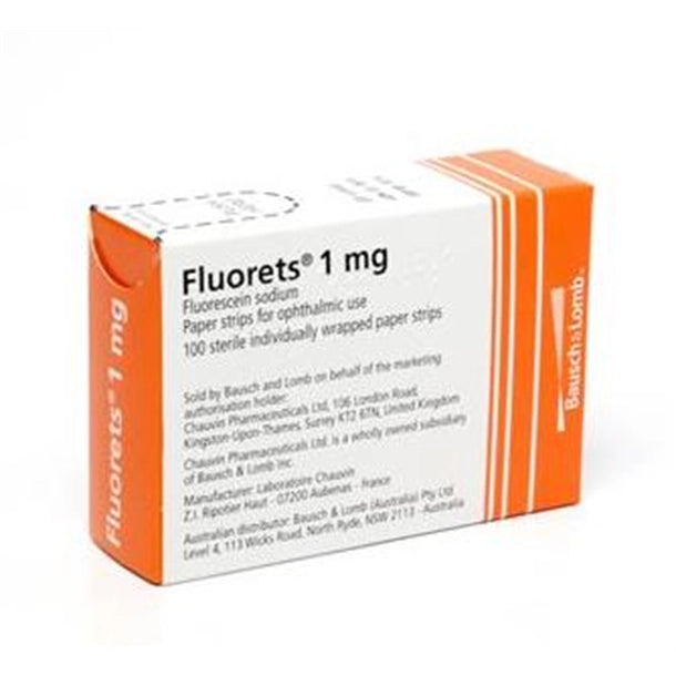 Fluorets Sodium Fluorescein Strips