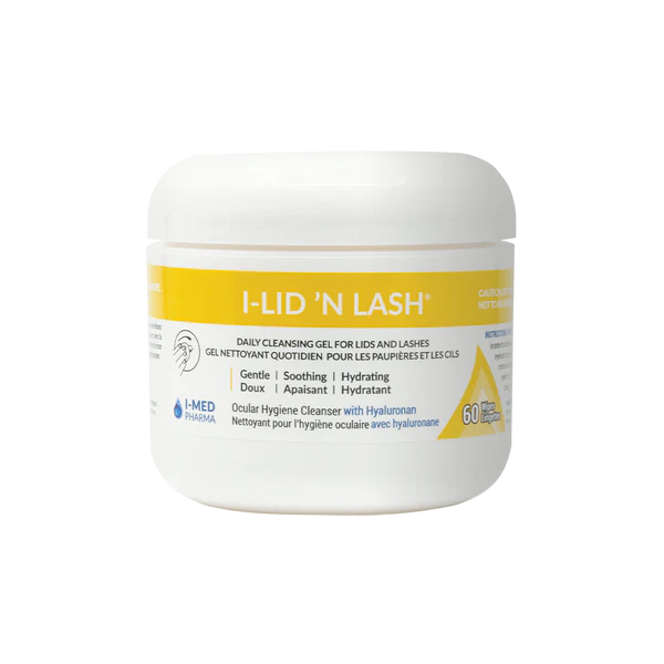 I-Lid N Lash Hyaluronic Acid & Glycerin (Yellow Tub) 60 Wipes