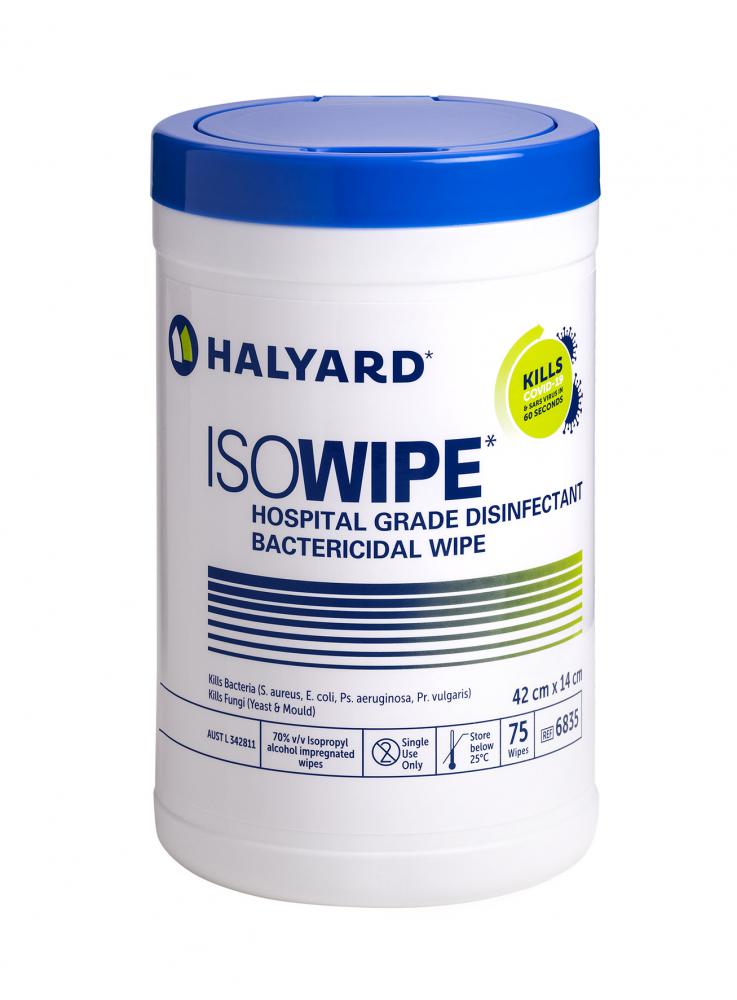 Halyard ISOWIPE Bactericidal Wipes