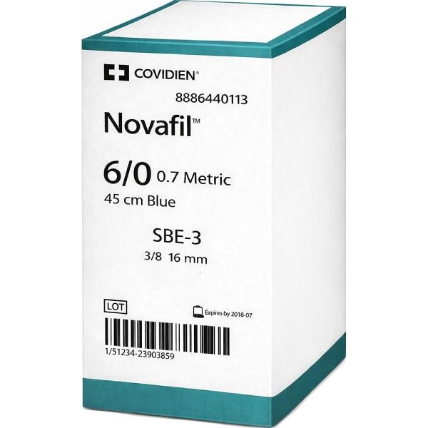 Novafil 6-0 Suture with SBE-3 Needle – 45 cm (Blue)