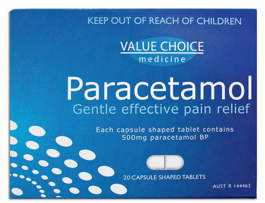 Paracetamol 500mg - 20 Caplets (Value Choice)