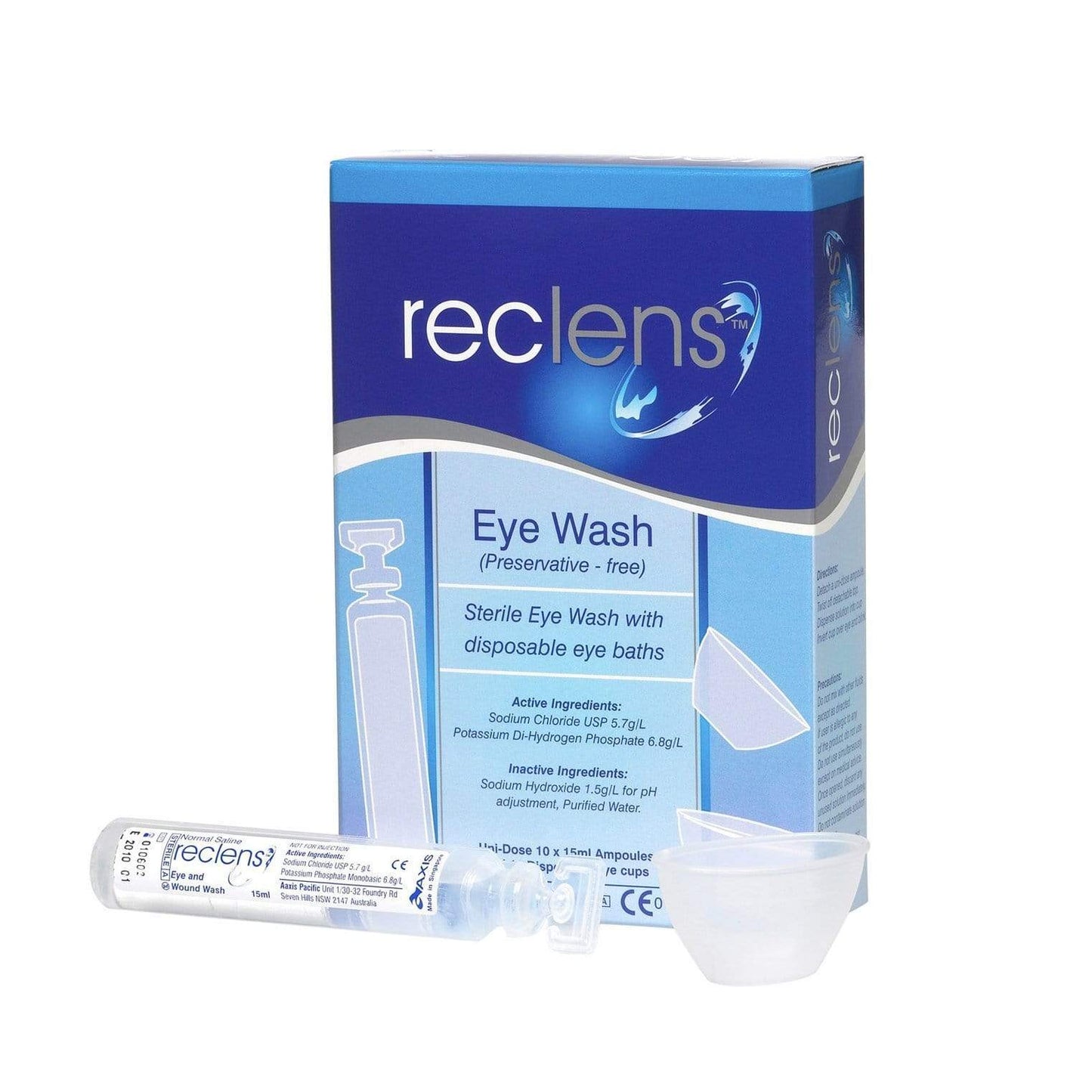 Reclens Saline Eye & Skin Wash Preservative Free