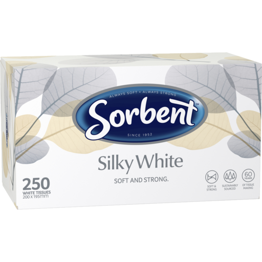 Sorbent Tissues Silky White - Box 250