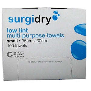 SurgiDry Low Lint All Purpose Towel (Dispenser Pack - 100)